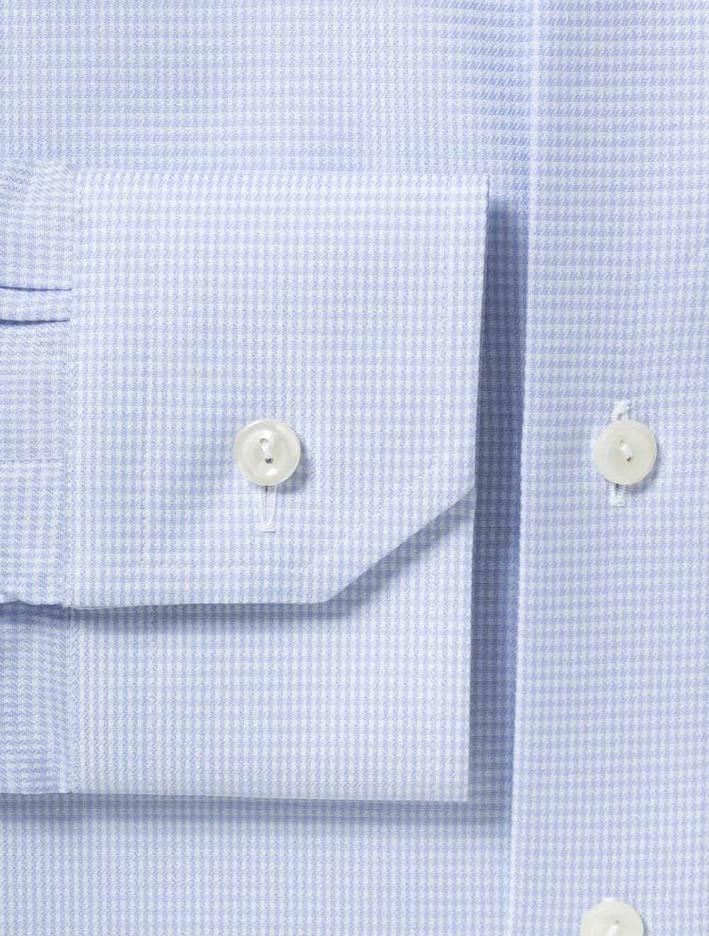 Contemporary Houndstooth Shirt Blue