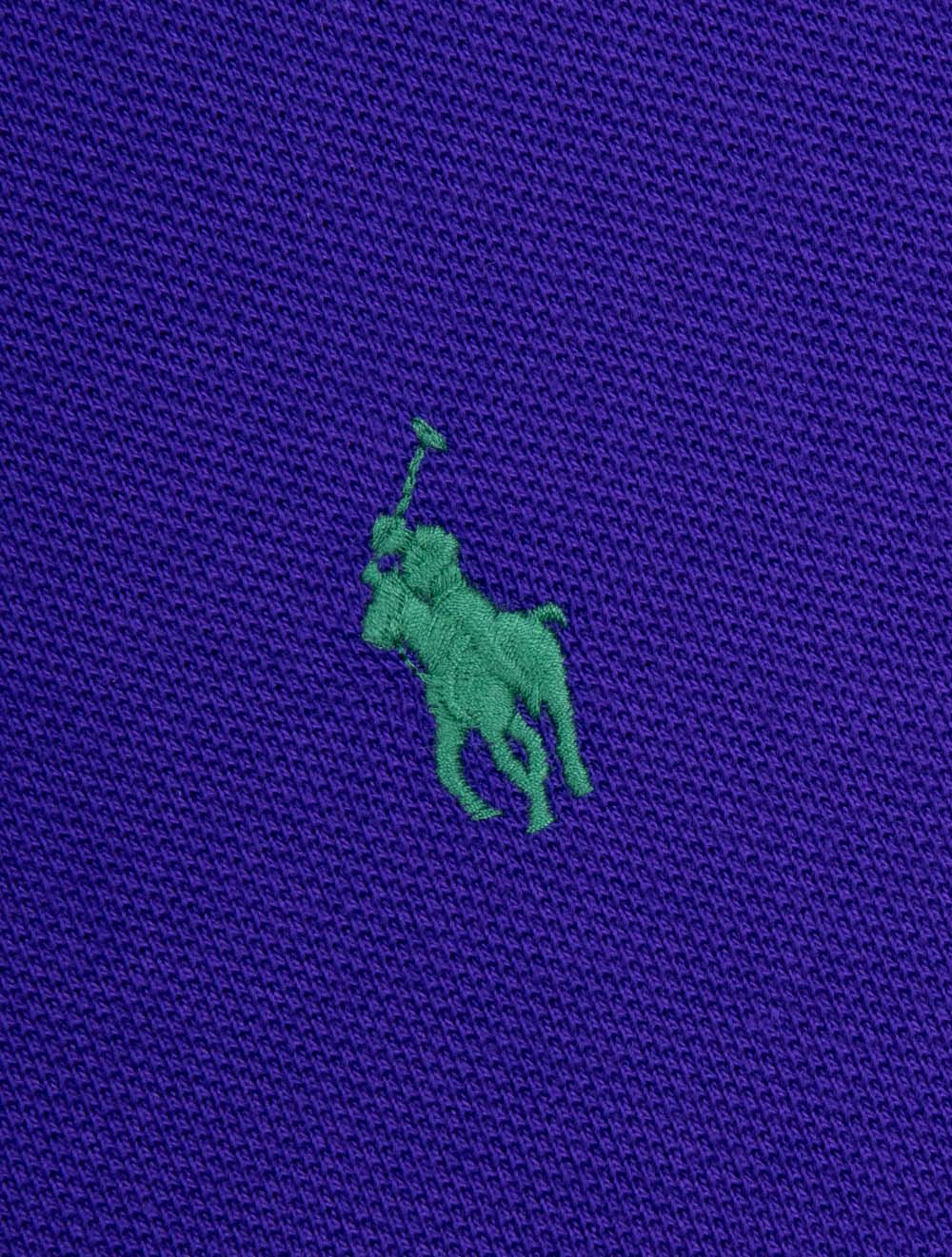Basic Mesh Polo Shirt Purple