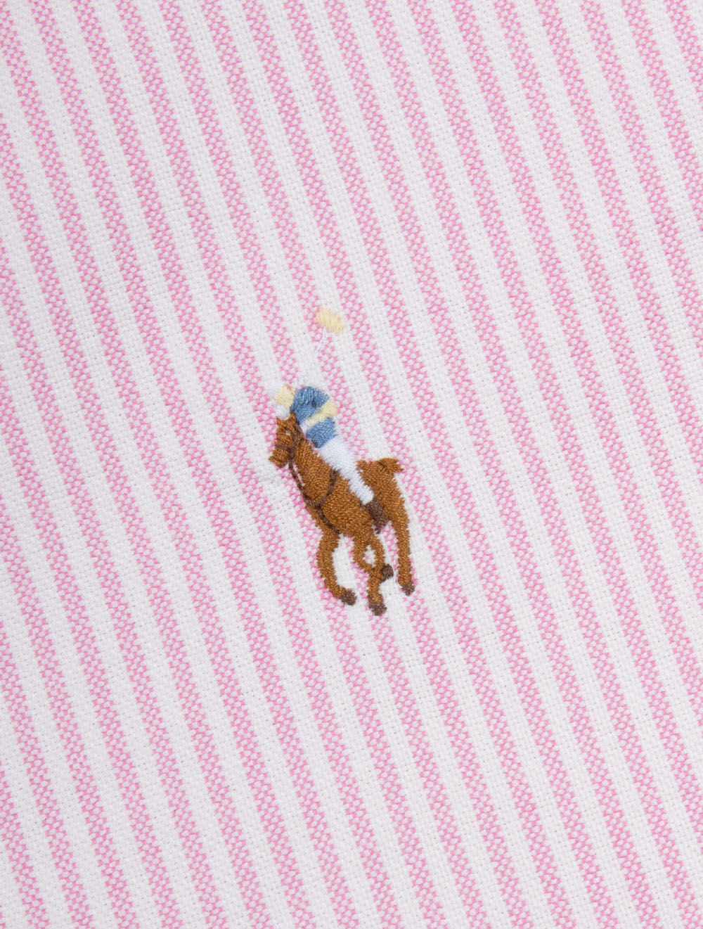 Custom Fit Striped Oxford Shirt Pink