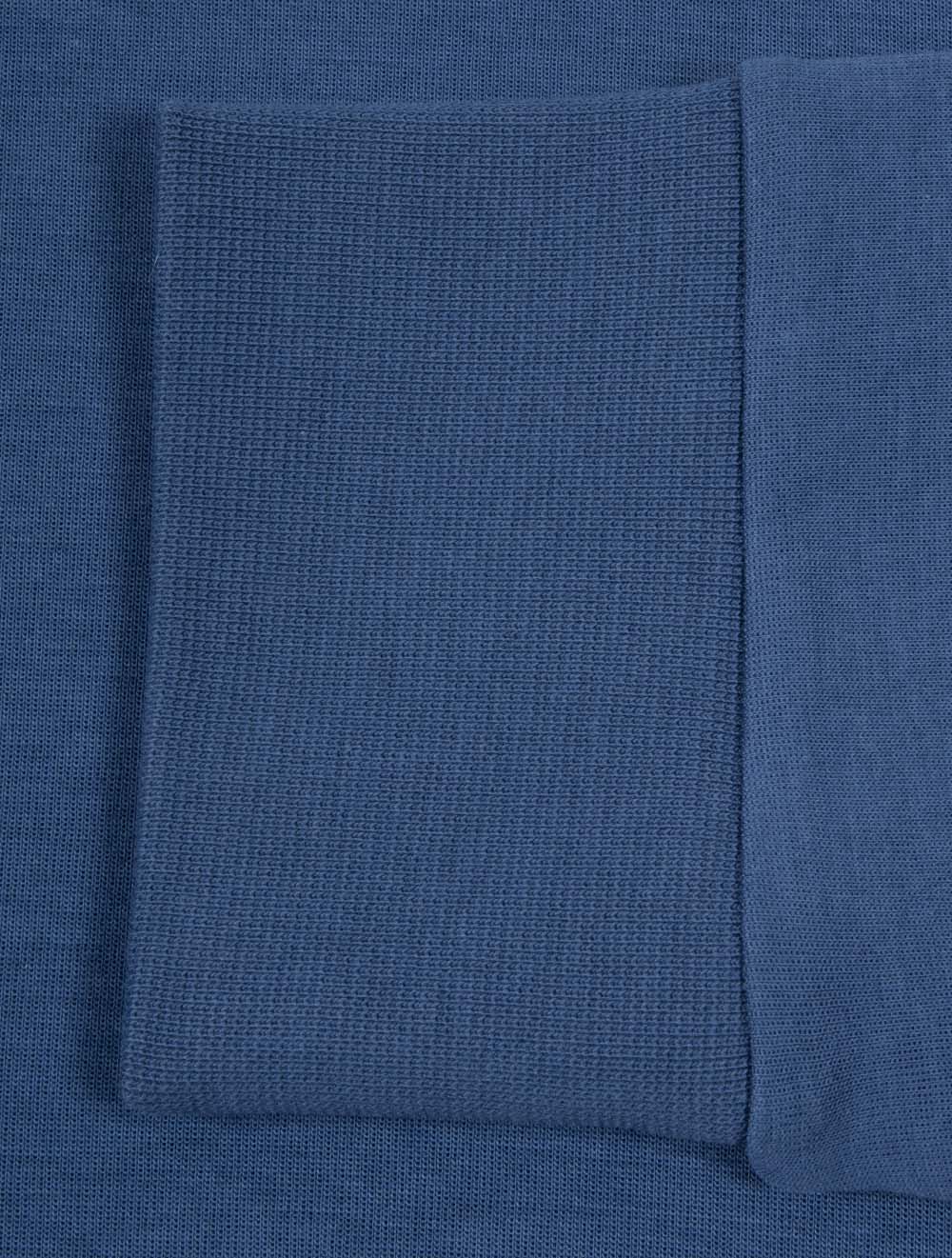 Double Knit Full Zip Hoodie Blue
