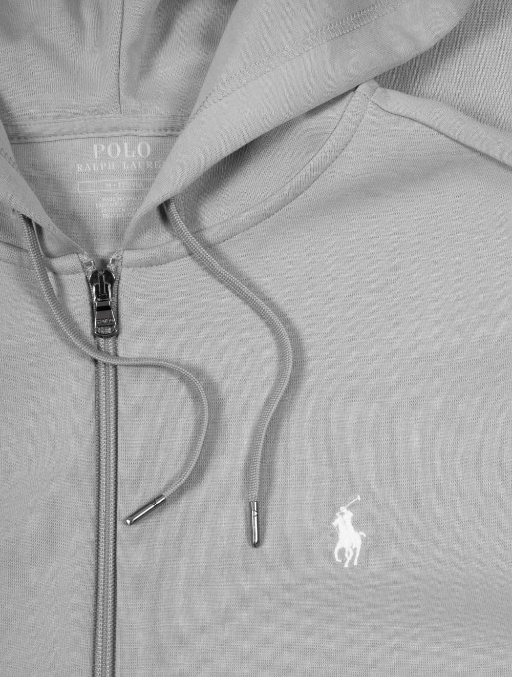 Double Knit Full Zip Hoodie Grey