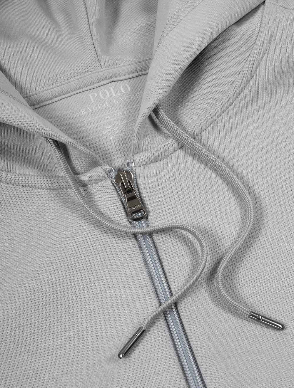 Double Knit Full Zip Hoodie Grey