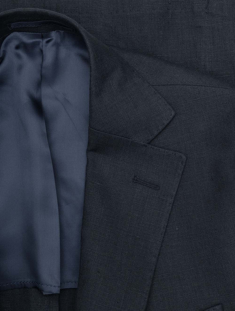 Half Lined Linen Jacket Navy