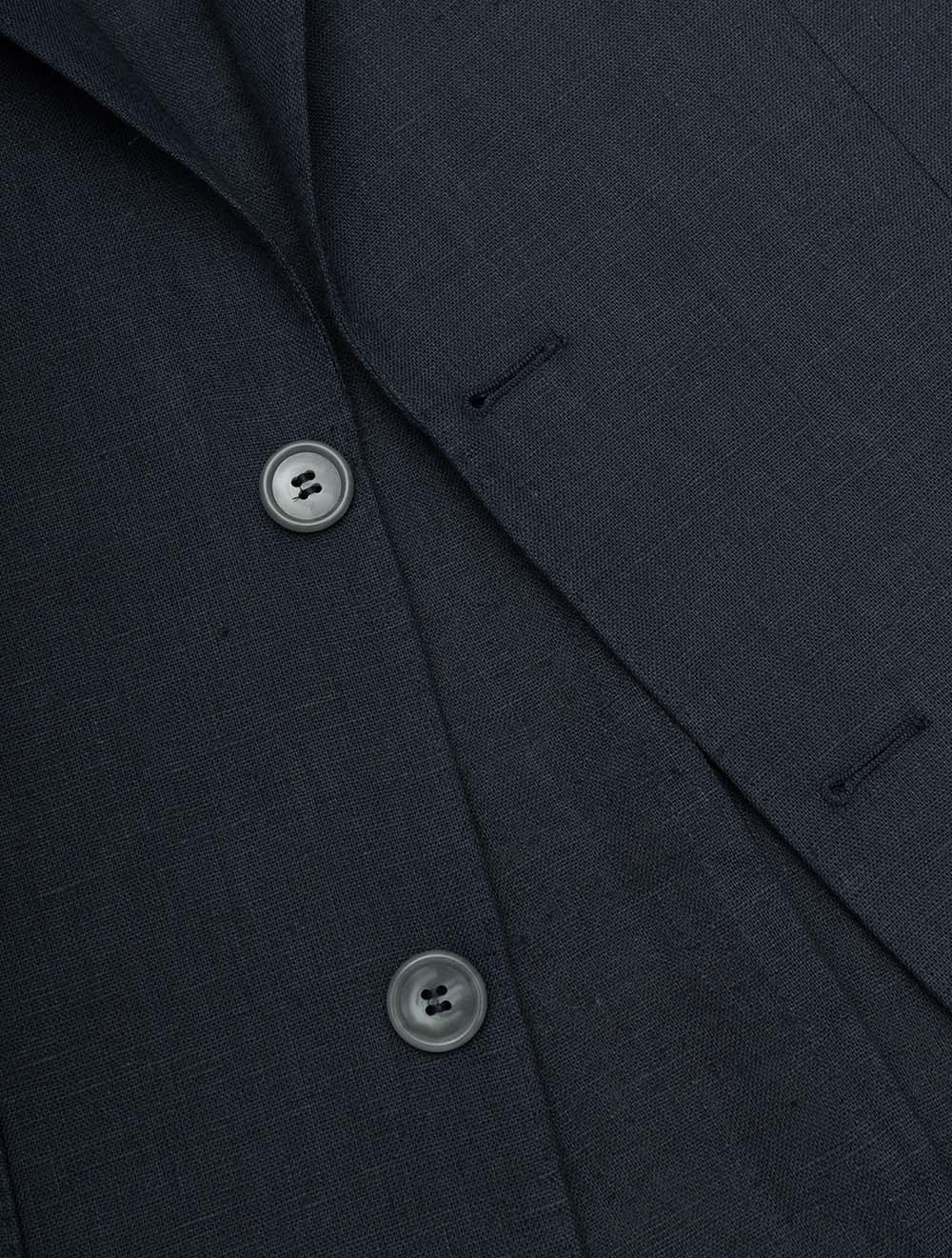 Half Lined Linen Jacket Navy