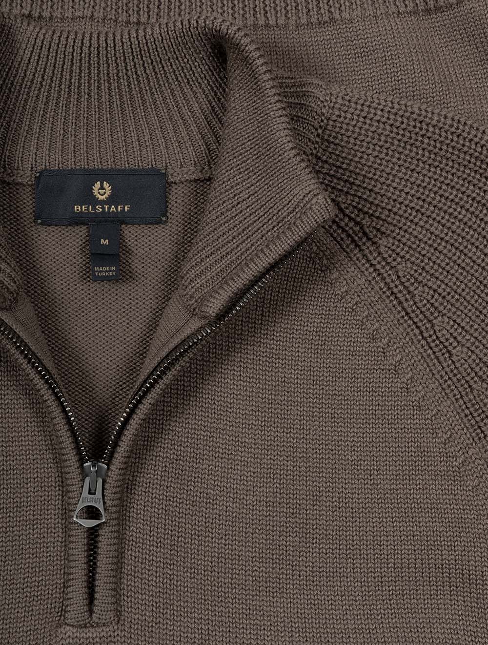 Aspect Quarter Zip Jumper Major Brown