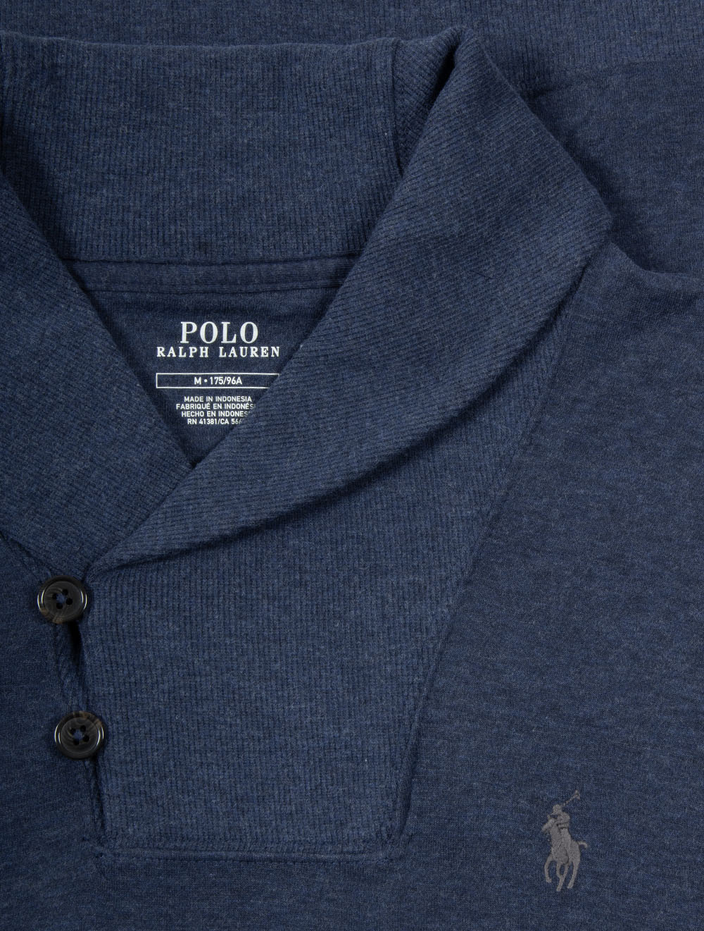 Luxury Shawl Collar Pullover Navy