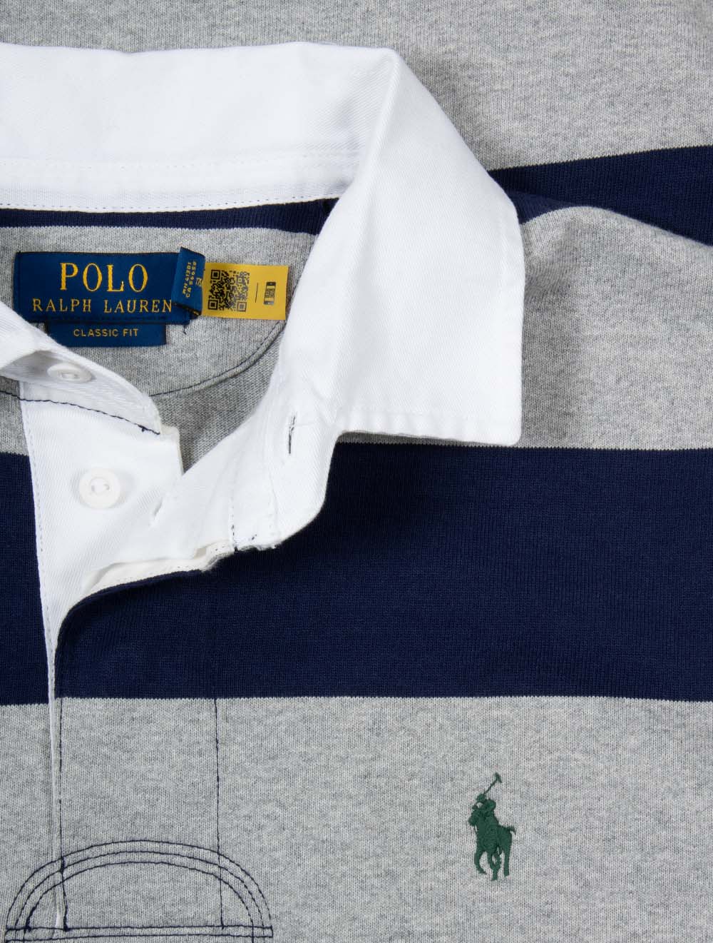 The Iconic Rugby Shirt Blue Grey