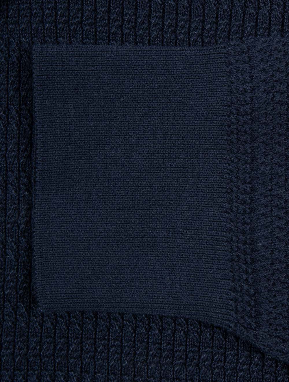 Mini Cable Half Zip Jumper Evening Blue