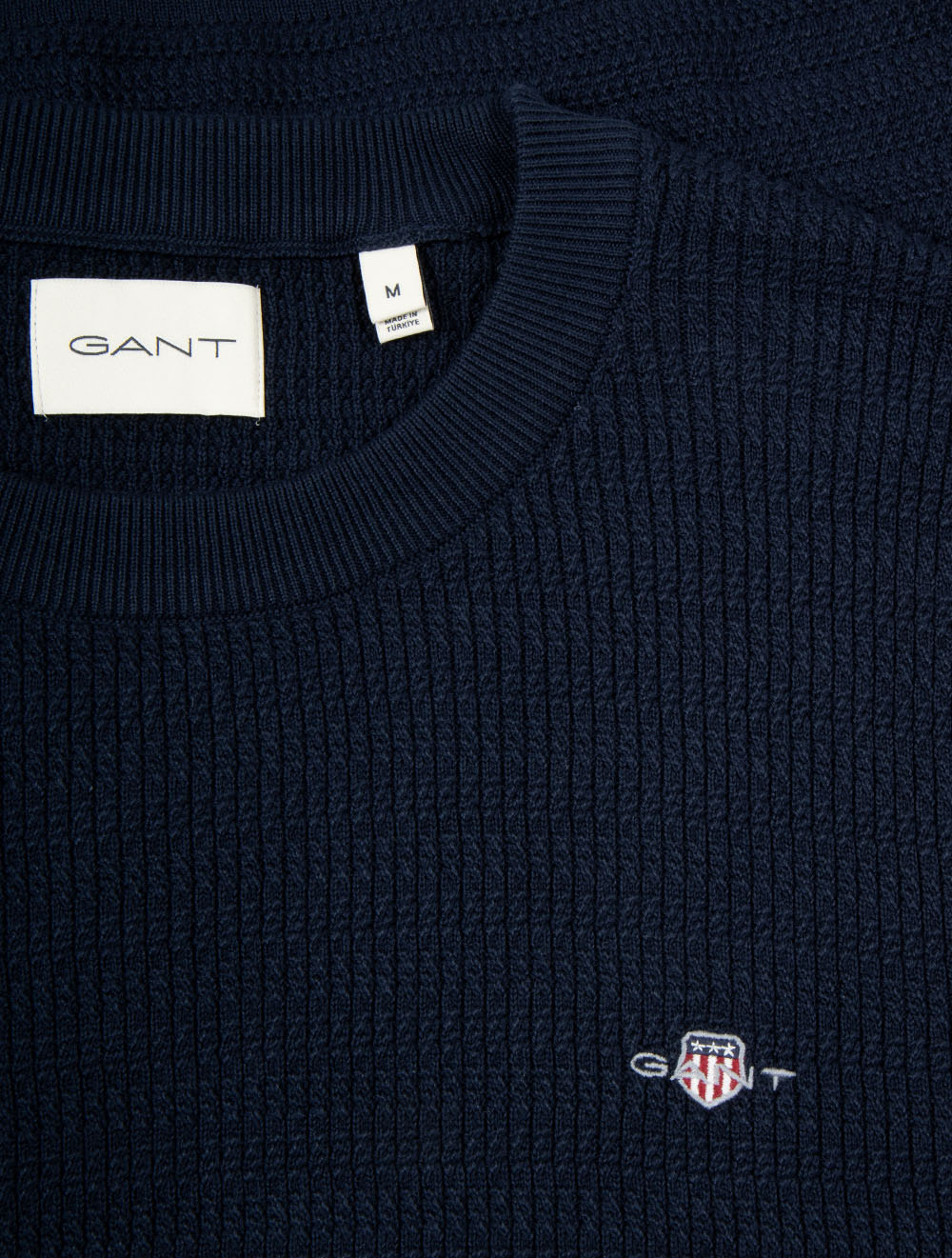 Mini Cable Crew Neck Jumper Evening Blue