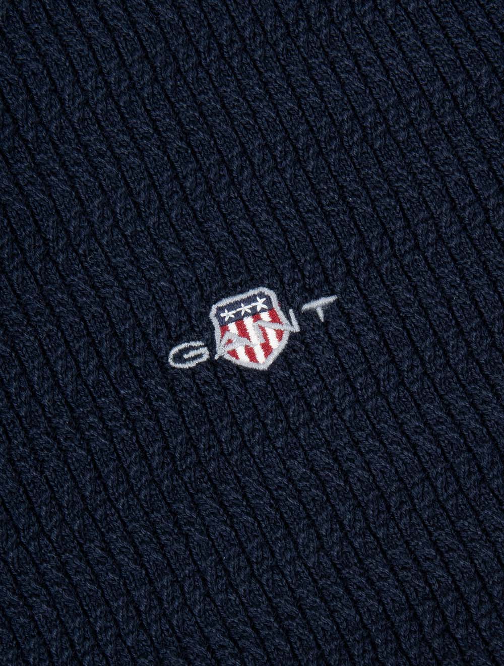 Mini Cable Crew Neck Jumper Evening Blue