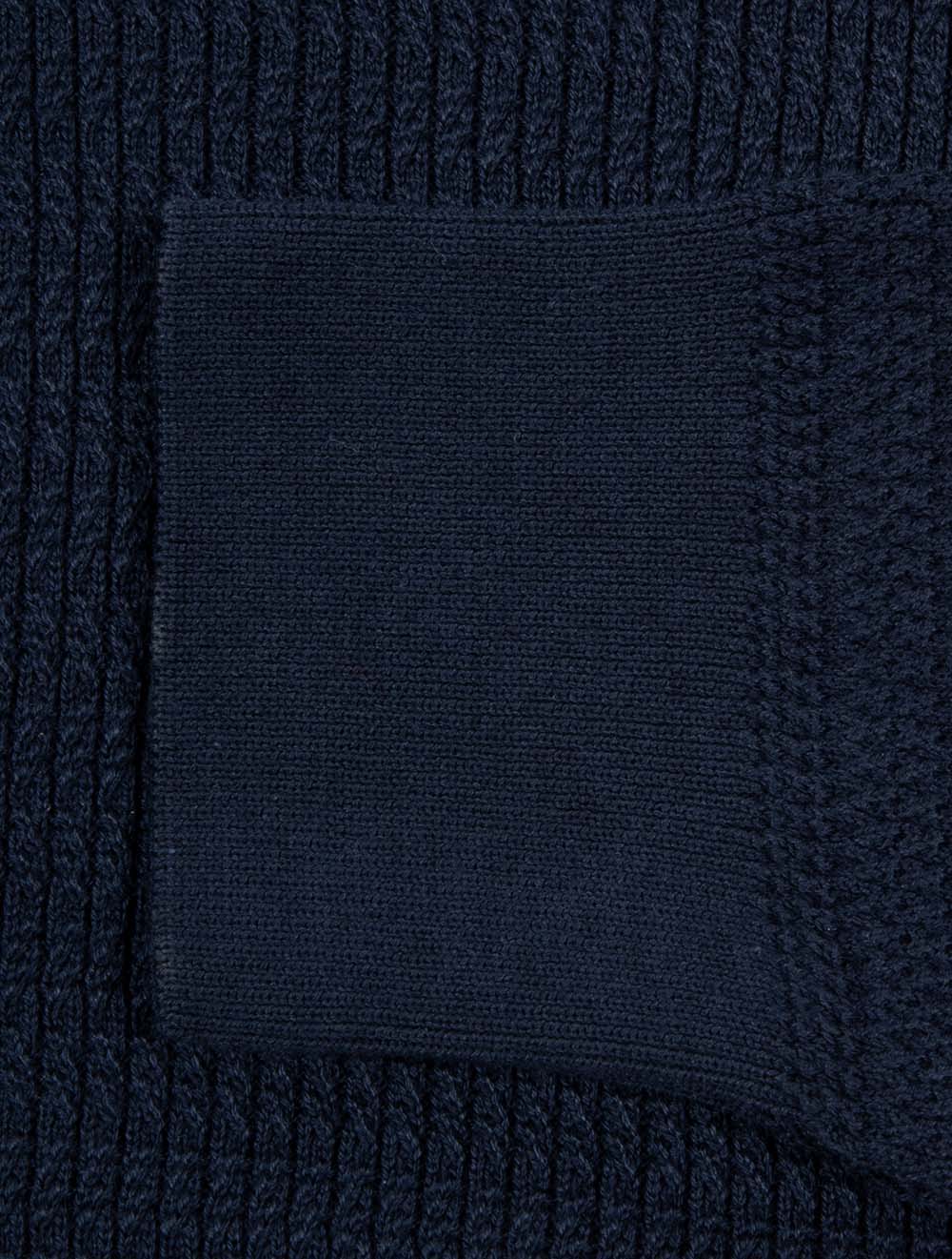 Mini Cable Crew Neck Jumper Evening Blue