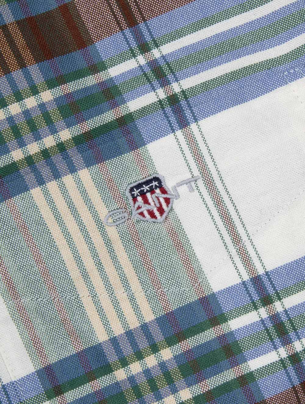 Regular Fit Oxford Check Shirt Woody Green