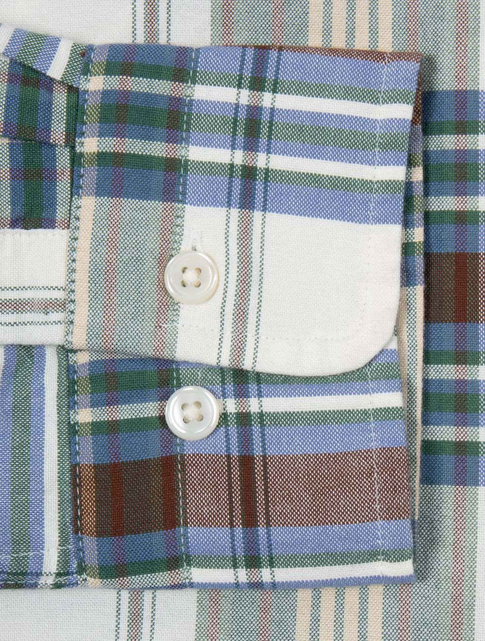 Regular Fit Oxford Check Shirt Woody Green