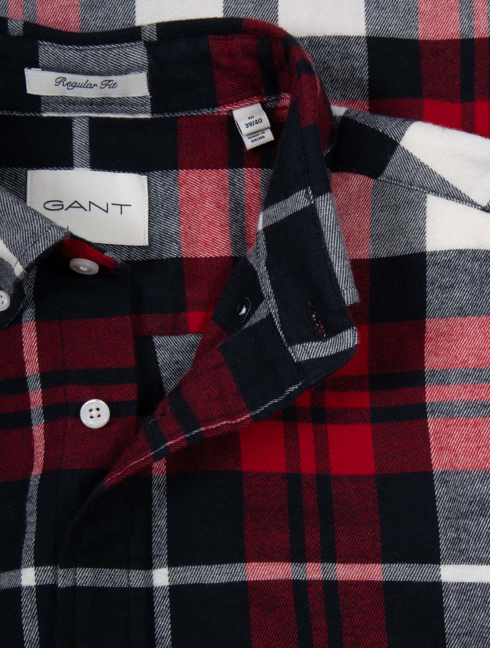 Regular Fit Flannel Check Shirt Ruby Red