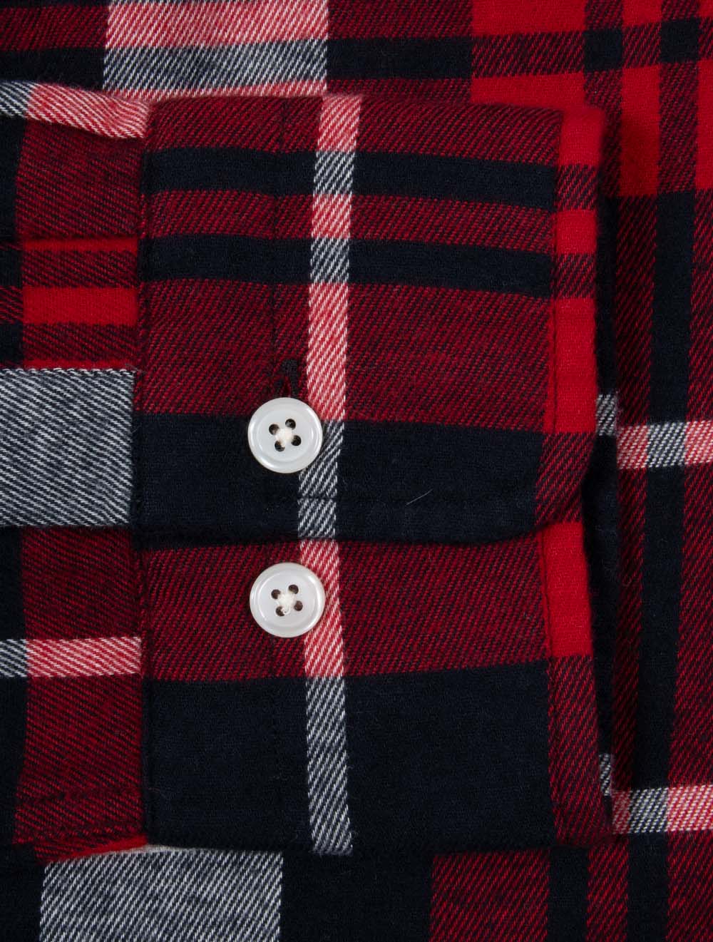 Regular Fit Flannel Check Shirt Ruby Red