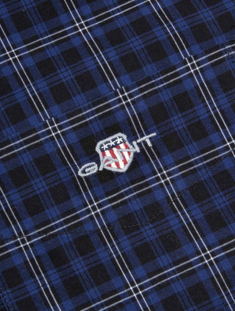 Regular Fit Classic Poplin Check Shirt Persian Blue