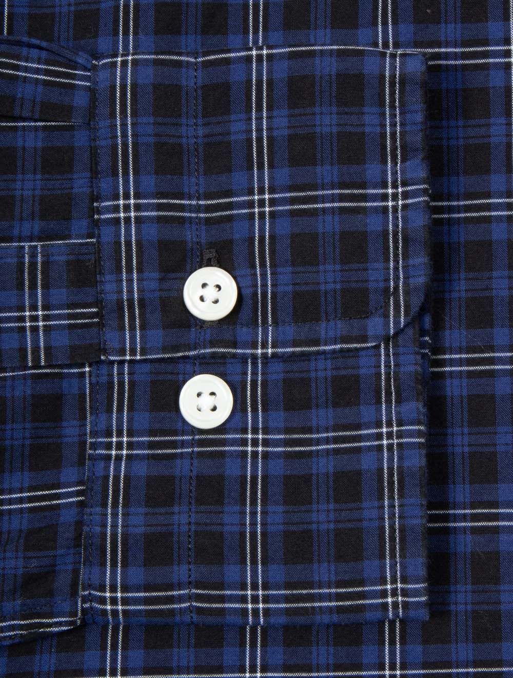 Regular Fit Classic Poplin Check Shirt Persian Blue