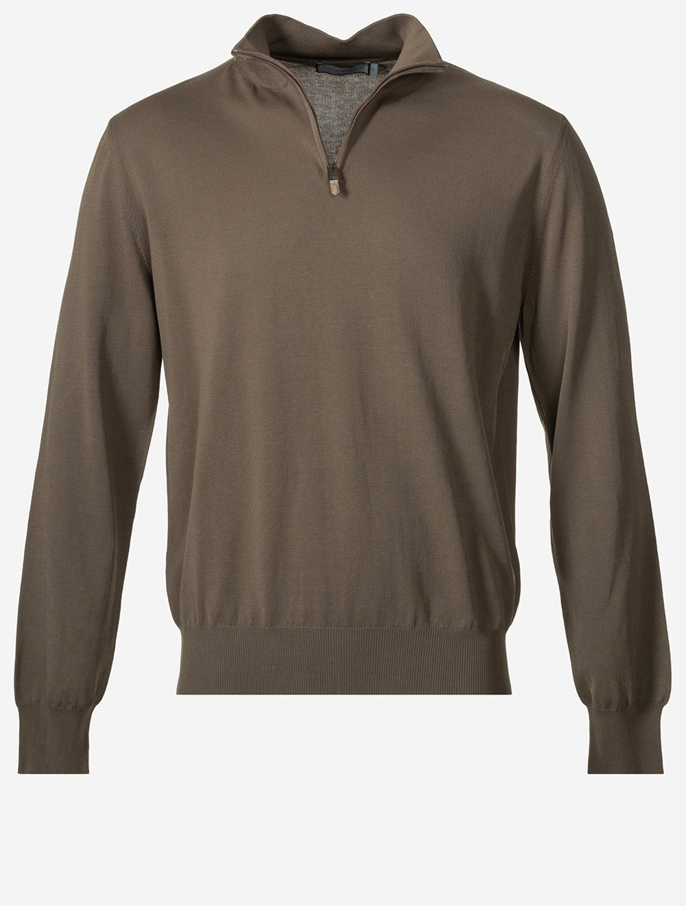 Canali Pure Wool HZ Knit-Brown