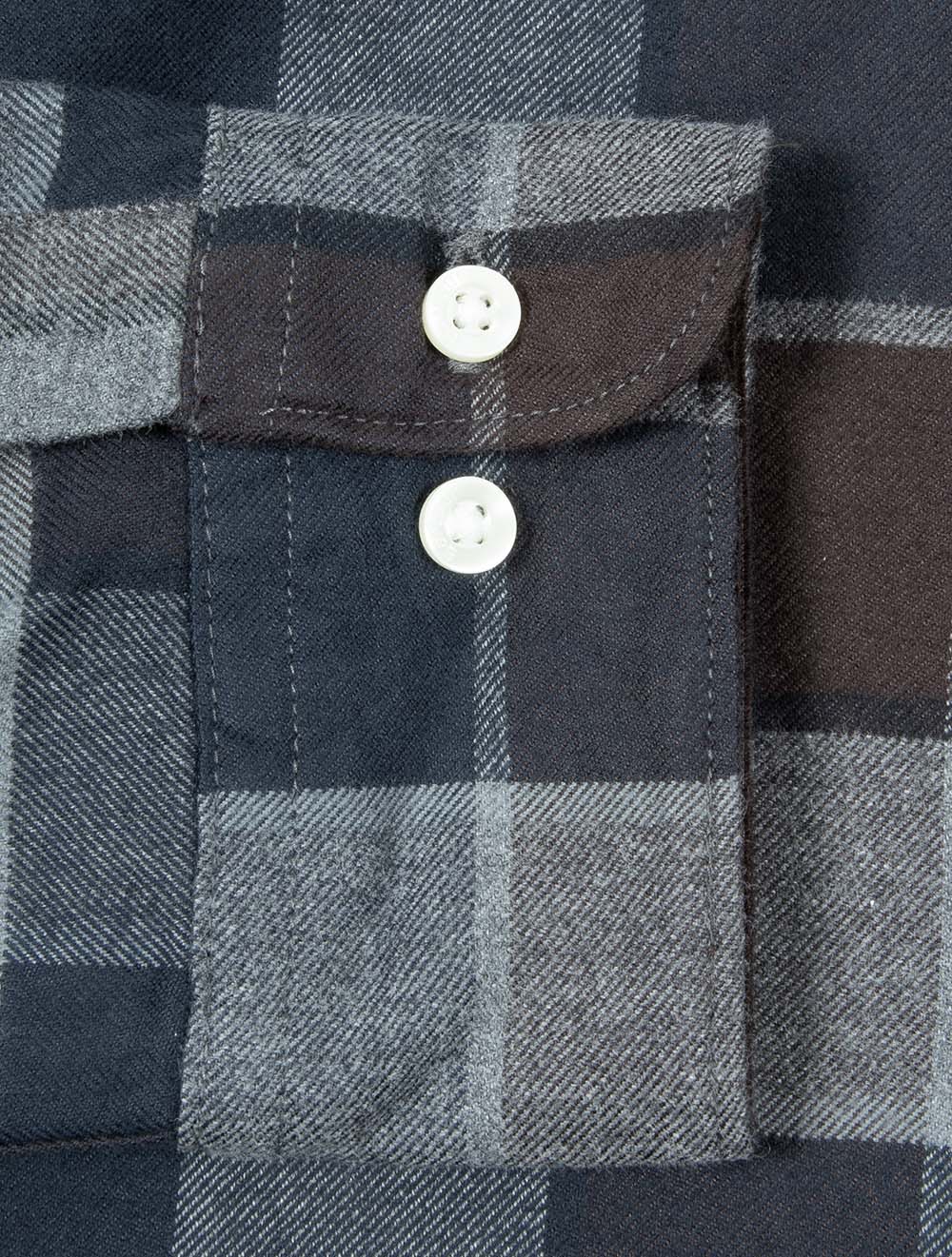 Valley Tailored Checked Shirt Dark Oak