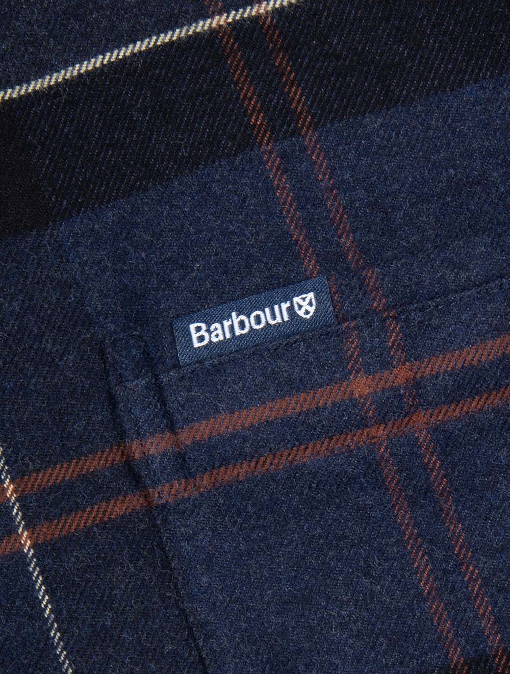 Lutsleigh Tailored Tartan Cord Shirt Navy