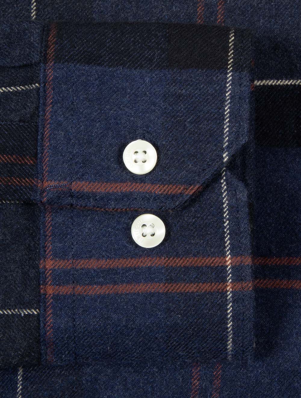Lutsleigh Tailored Tartan Cord Shirt Navy
