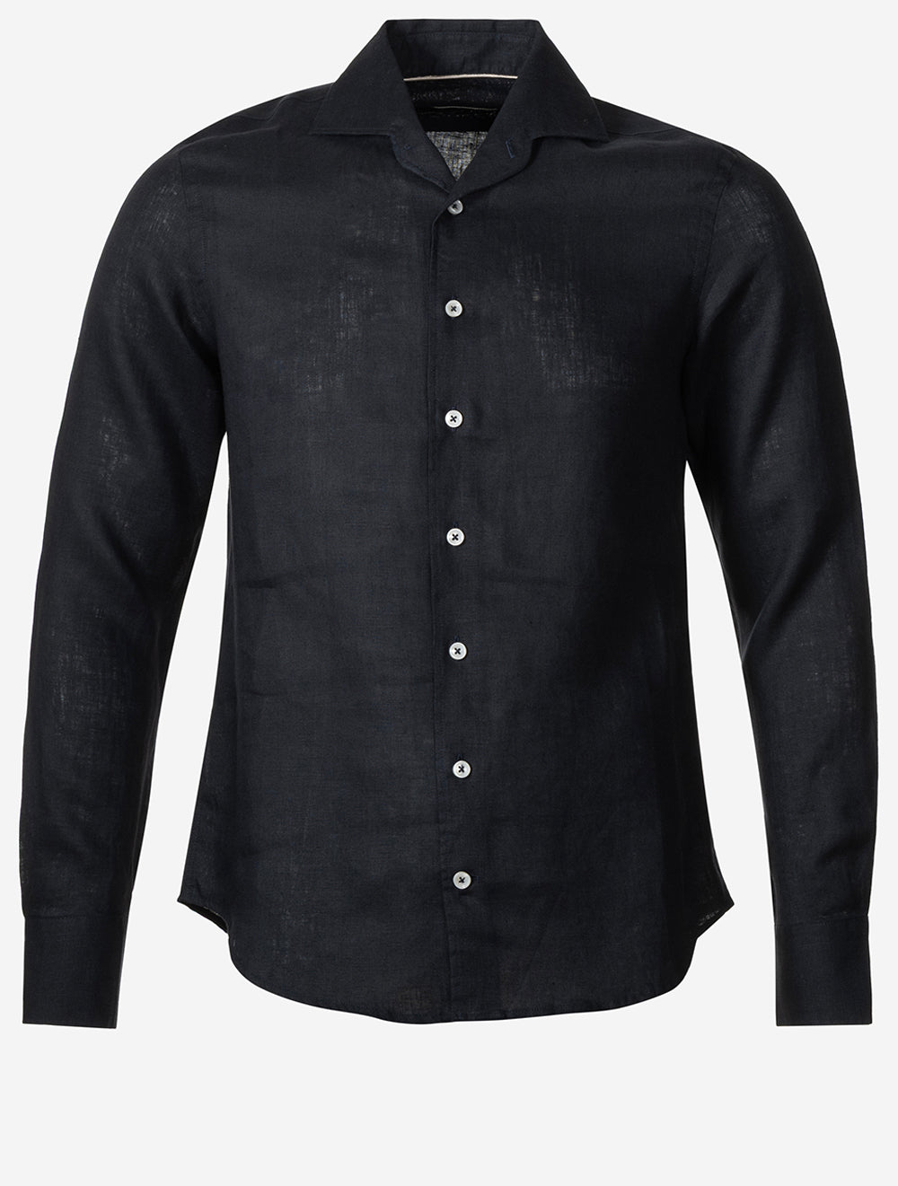 Aurelien Seaside Linen Shirt-Navy