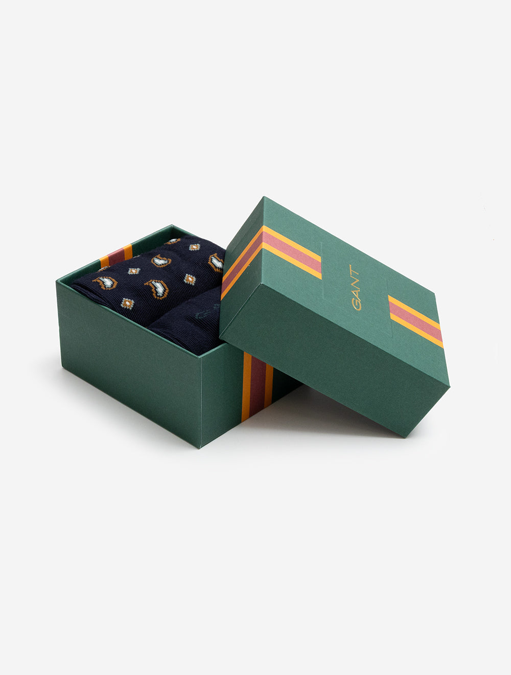 Coffret cadeau de 2 paires de chaussettes à motifs cachemire - Marine