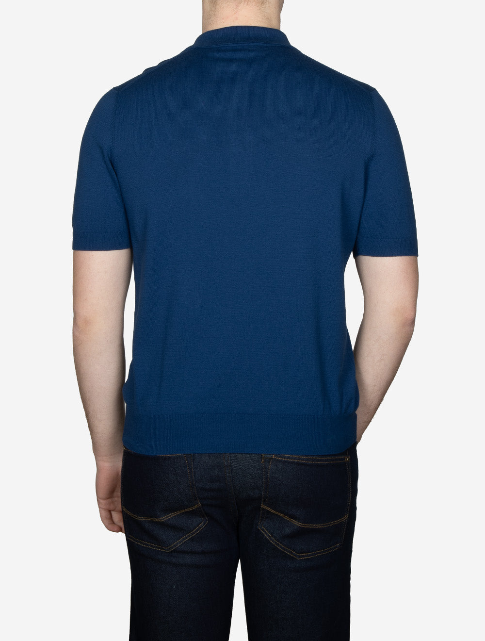 Polo de tennis en coton bleu marine