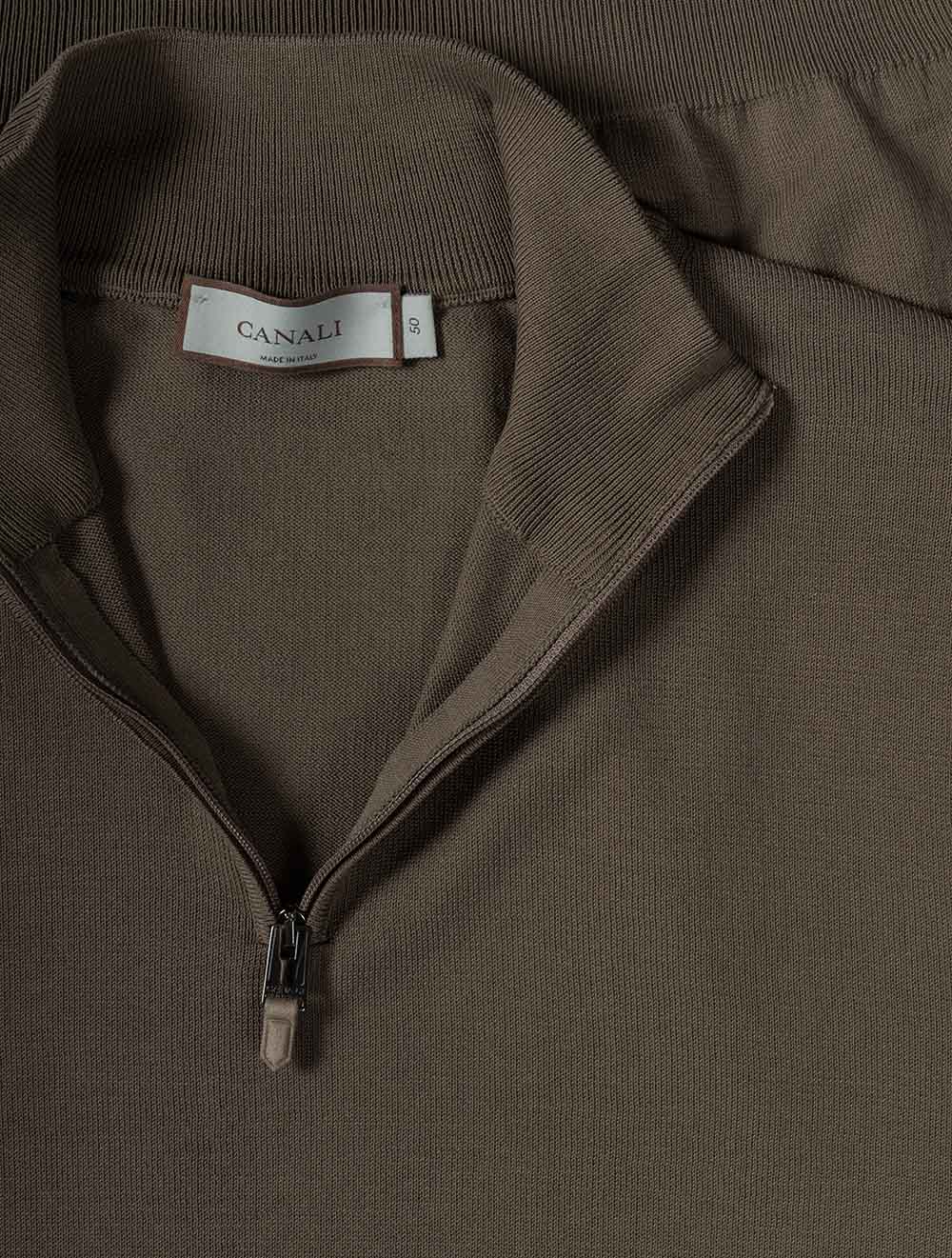 Canali Pure Wool HZ Knit-Brown