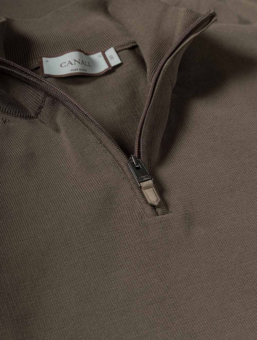 Canali Pure Wool HZ Knit-Brown