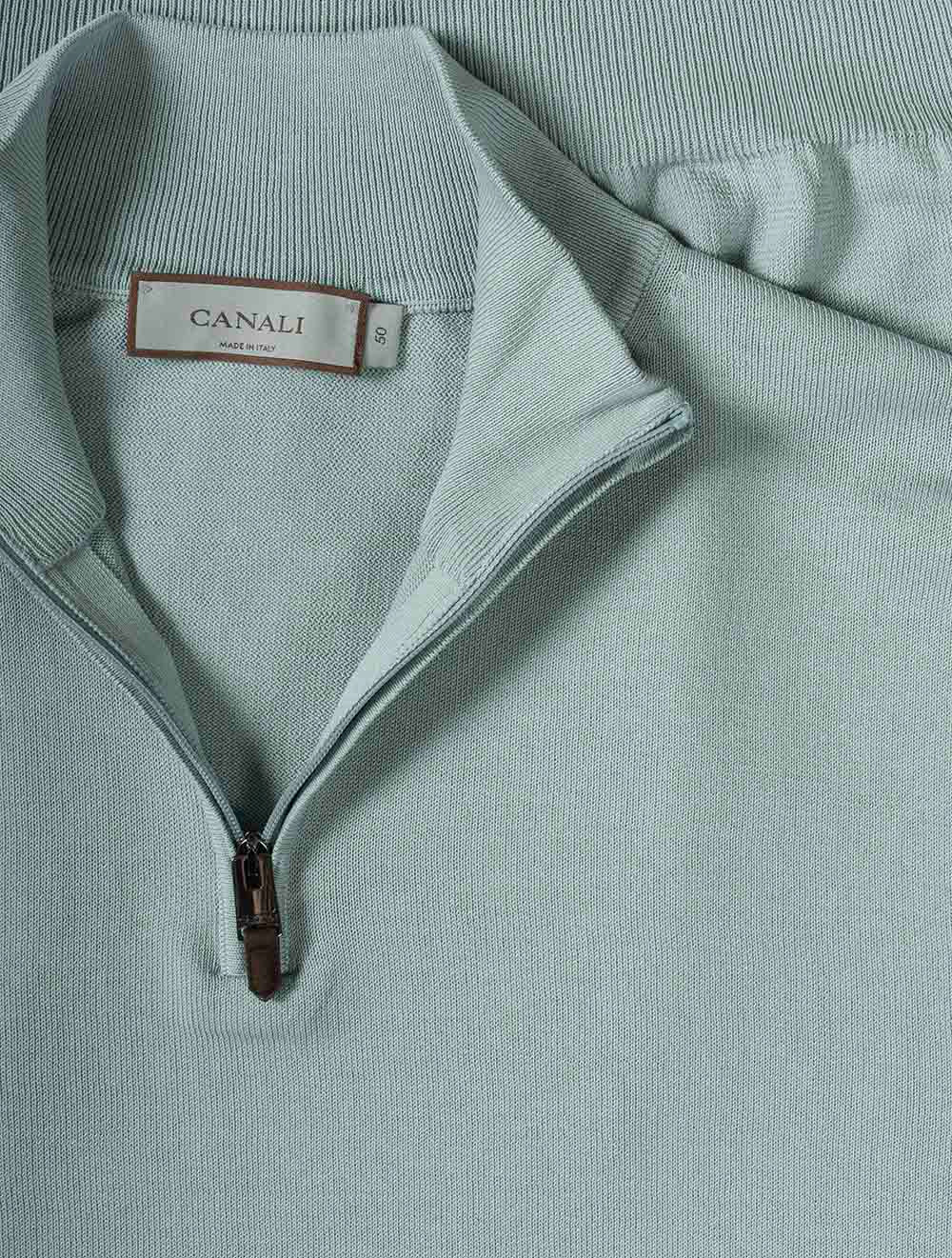Canali Pure Wool HZ Knit-Green