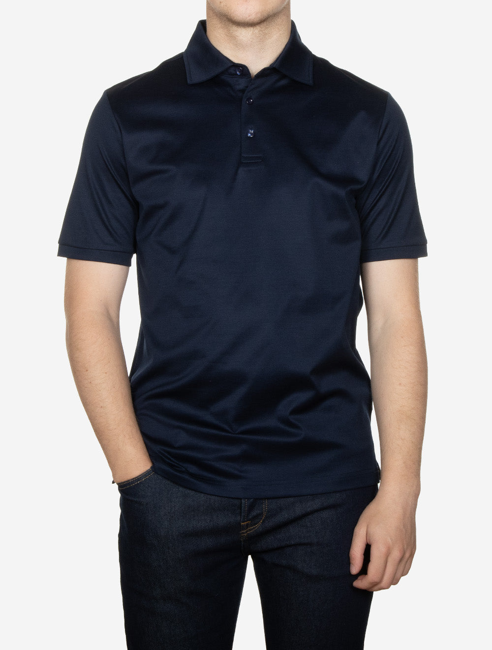 Jersey Polo Shirt Navy