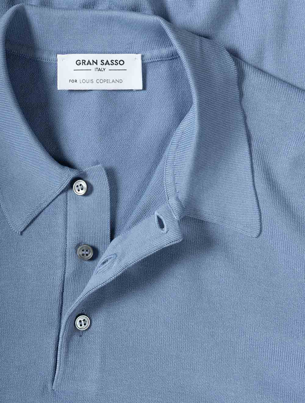Gran Sasso Tennis Polo Cotton-Blue