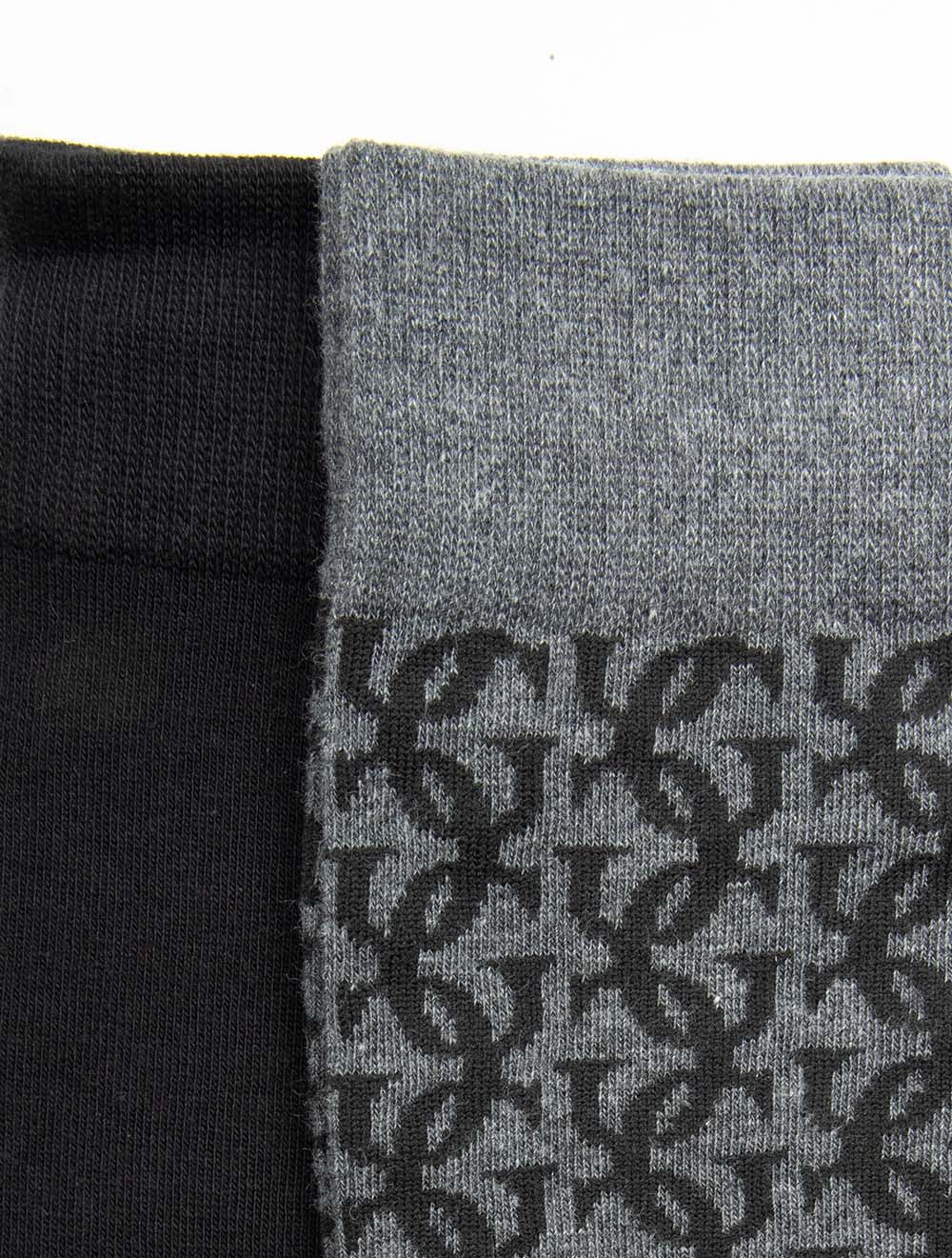 G Monogram Socks 2-Pack Gift Box Black