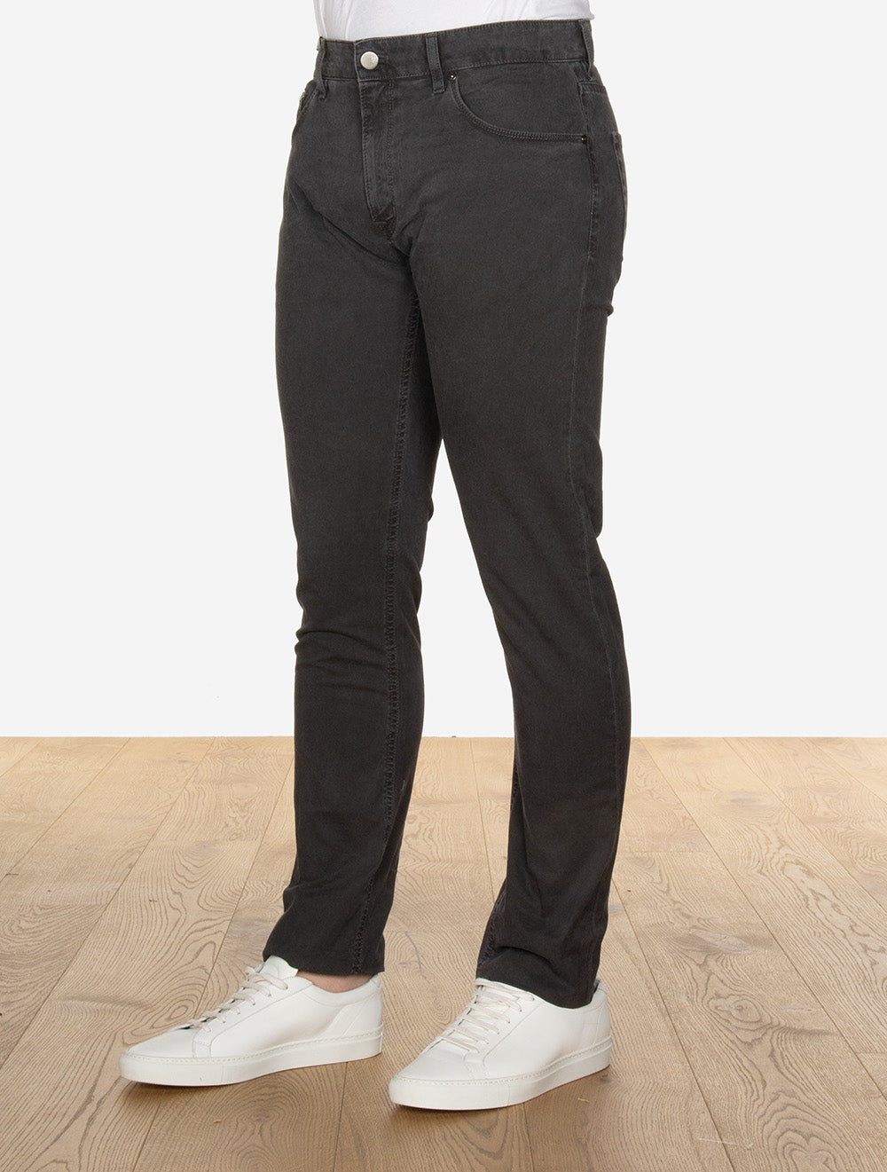 5 Pocket Cotton Jeans Brown