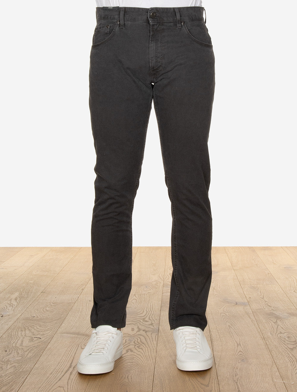 5 Pocket Cotton Jeans Brown