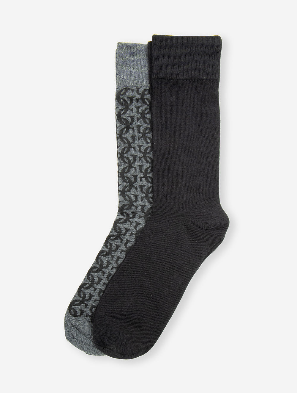 G Monogram Socks 2-Pack Gift Box Black