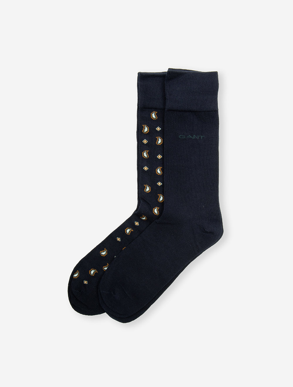 Coffret cadeau de 2 paires de chaussettes à motifs cachemire - Marine