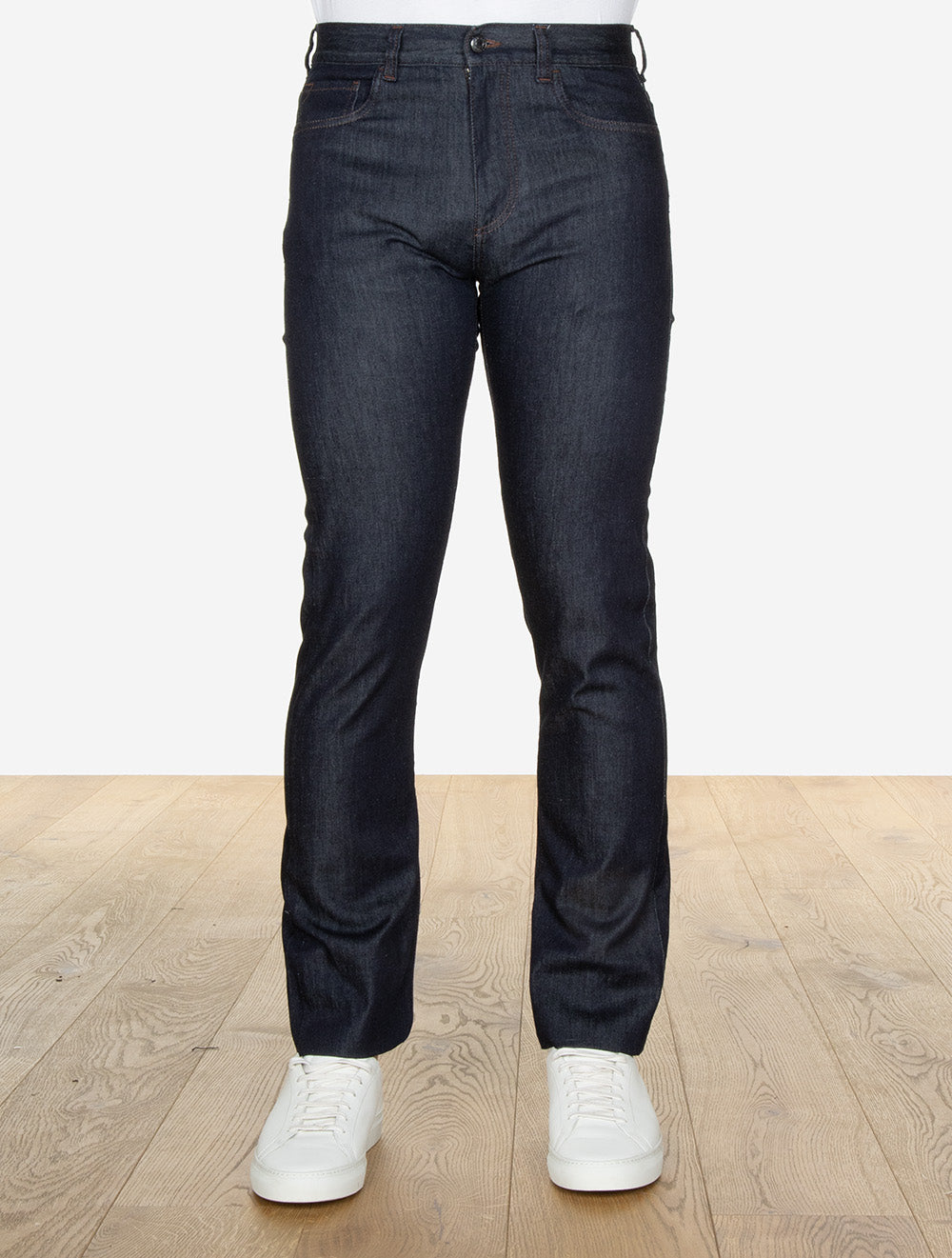 Iconic 5-Pocket Cotton Blend Trouser Navy