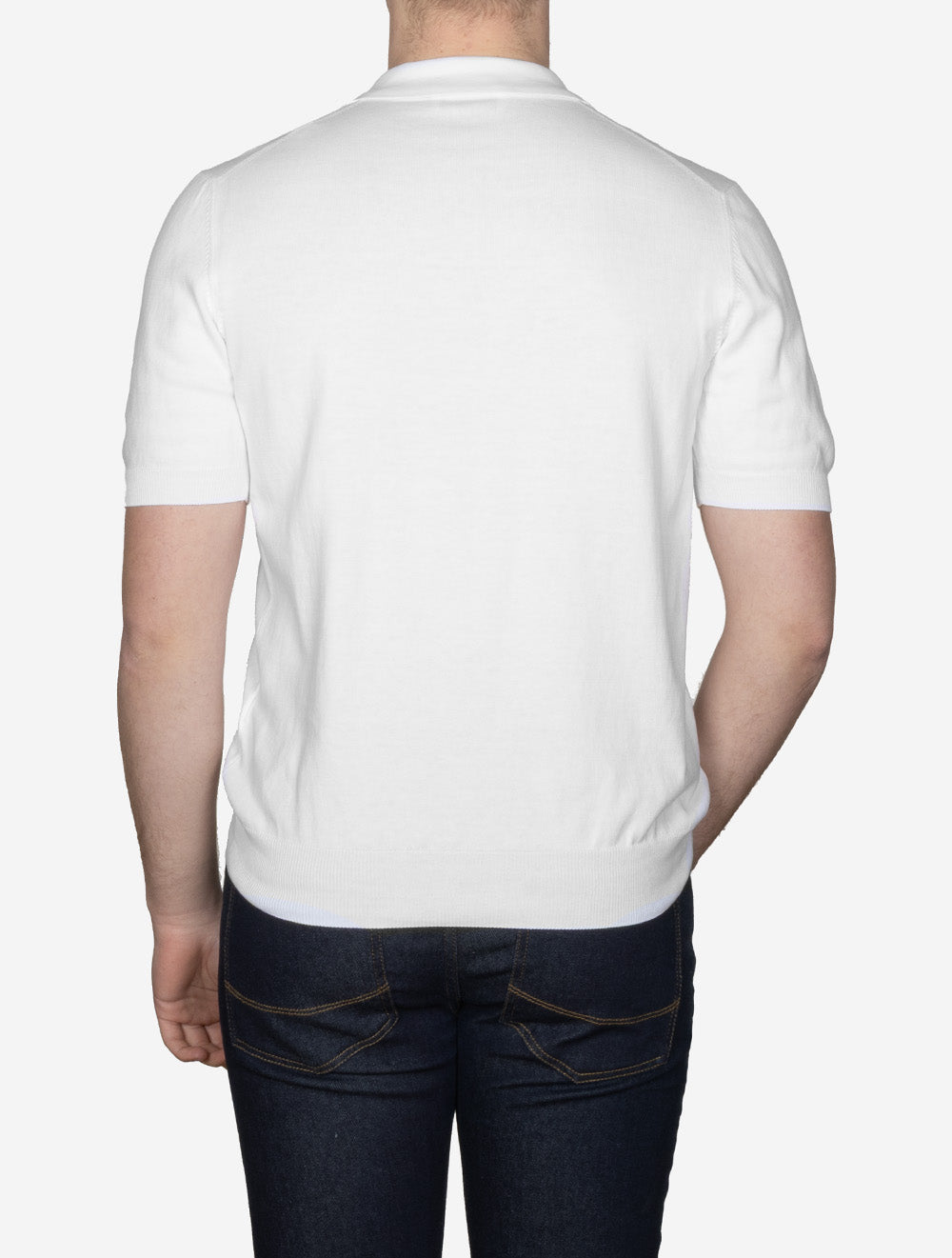Polo de tennis en coton blanc pur