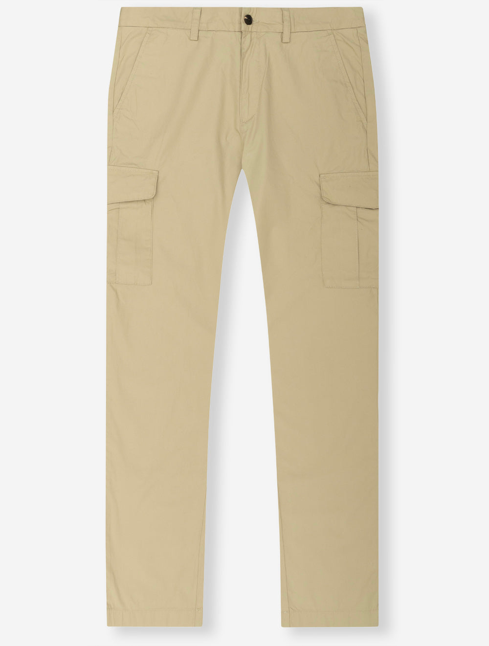 Regular Light Cotton Cargo Pants Oat Beige
