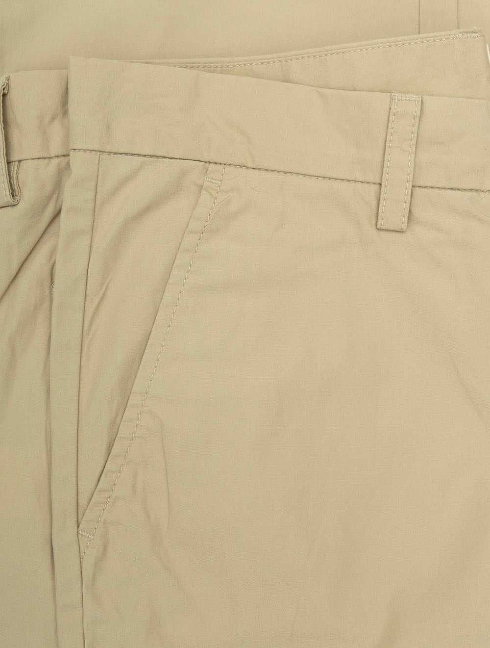 Regular Light Cotton Cargo Pants Oat Beige