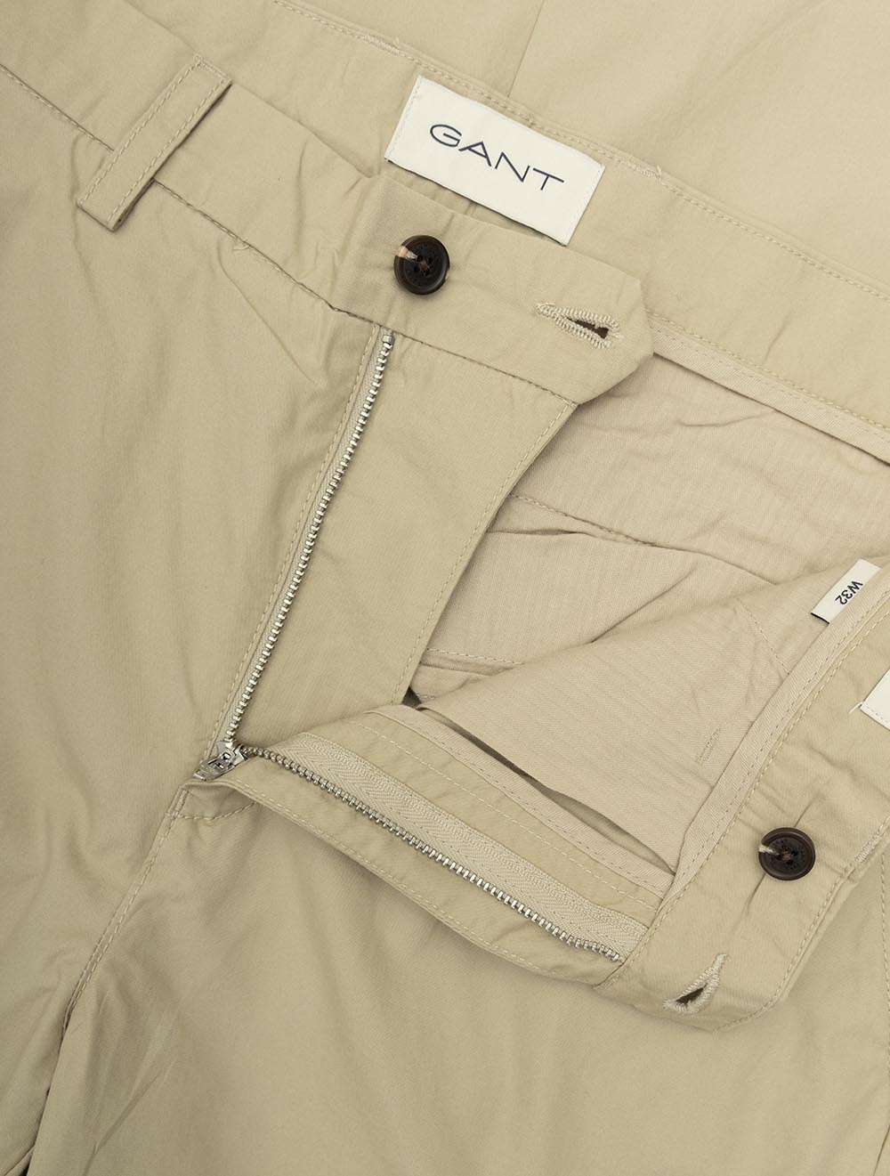 Regular Light Cotton Cargo Pants Oat Beige