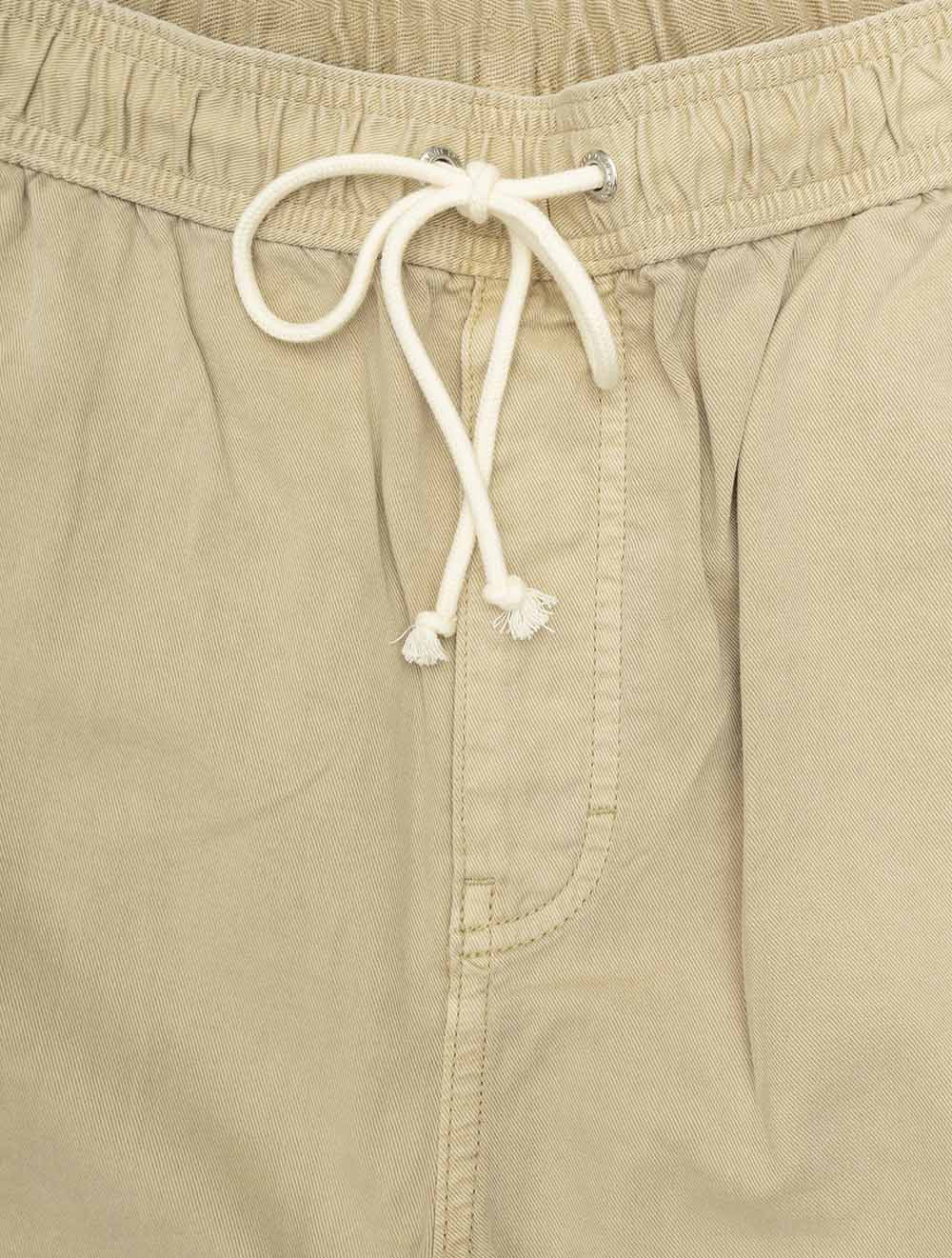 Regular Sunfaded Drawstring Shorts Oat Beige