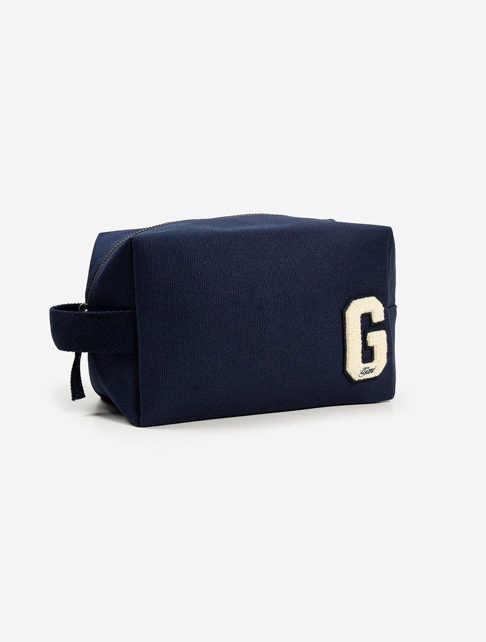 G Badge Cotton Canvas Washbag Evening Blue