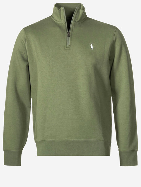 Polo Ralph Lauren Double Knit Quarter Zip Pullover Green | Men's