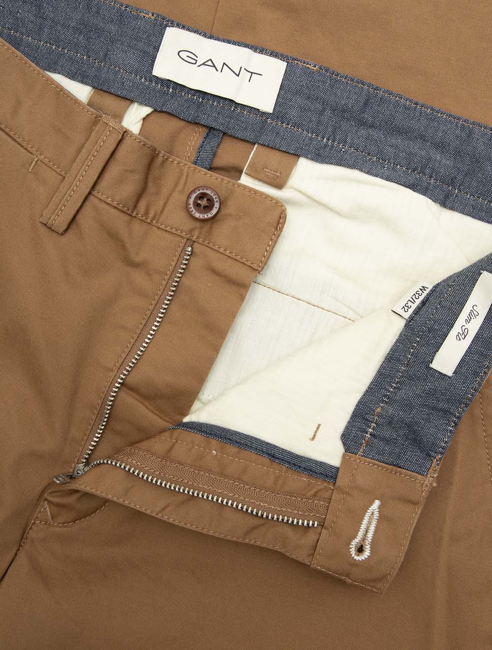Slim Twill Chinos Roasted Walnut