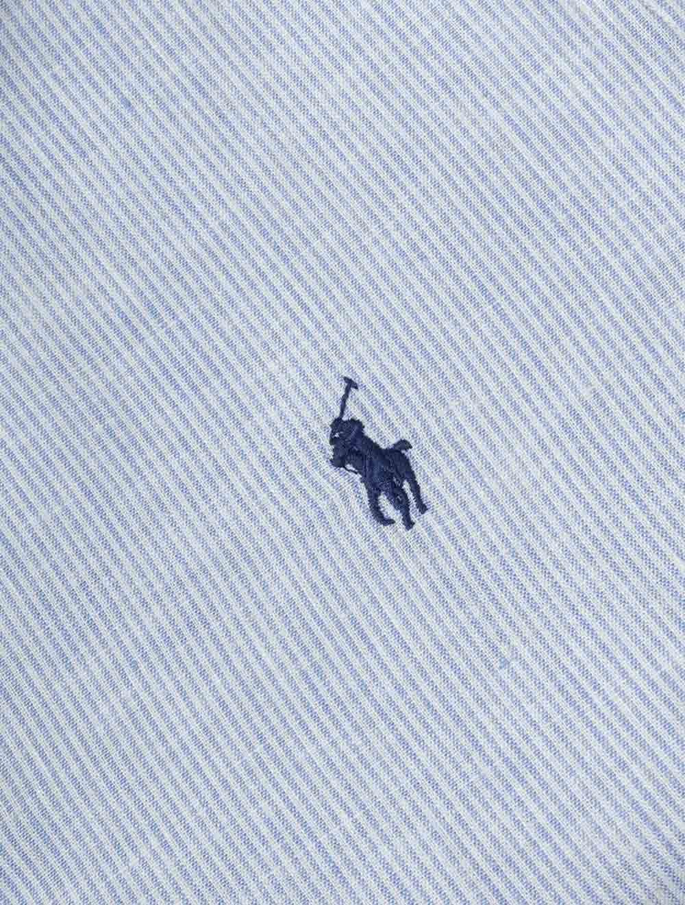 Pinstriped Linen Shirt Blue