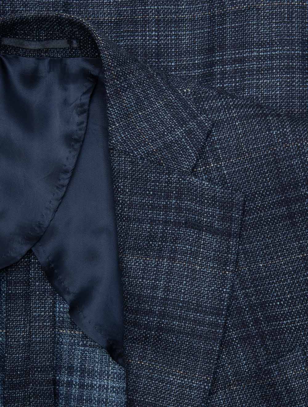 Silk Air Check Unlined Jacket Blue