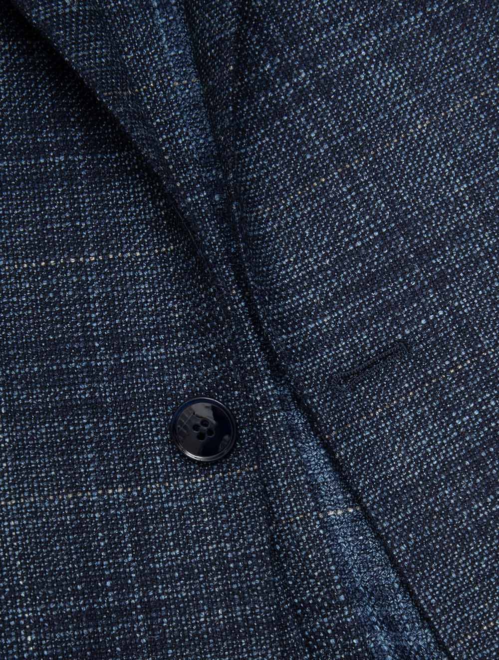 Silk Air Check Unlined Jacket Blue